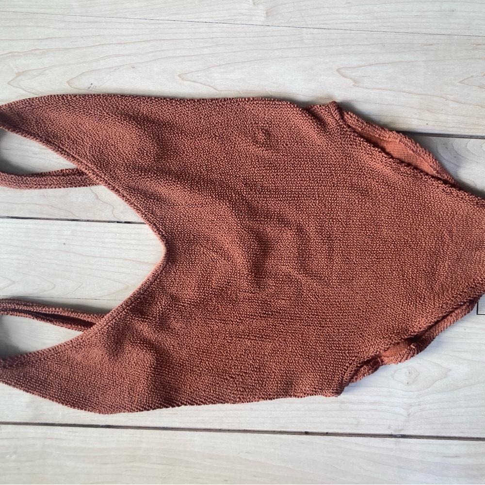 Youswim Terracotta Textured Scoop One-Piece Swimsuit